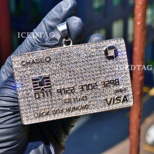 Stainless Steel Gold Plated Credit Card Pendant